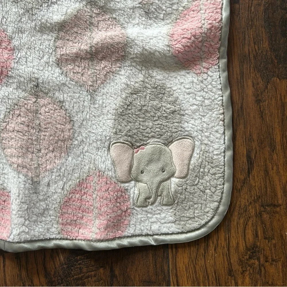 Pink and Gray Baby Blanket